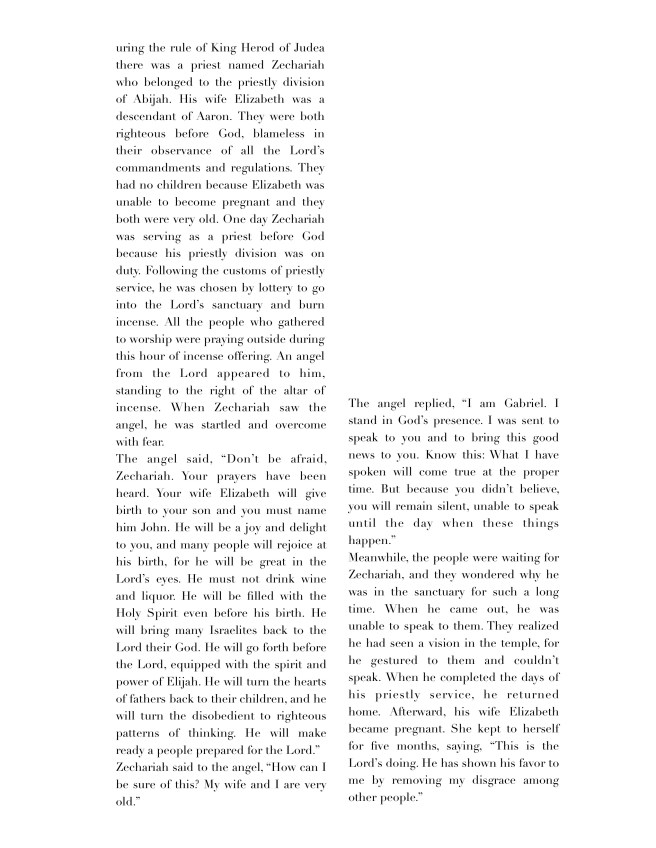 Illumination Text workbook for Luke 1.5-25 page 5